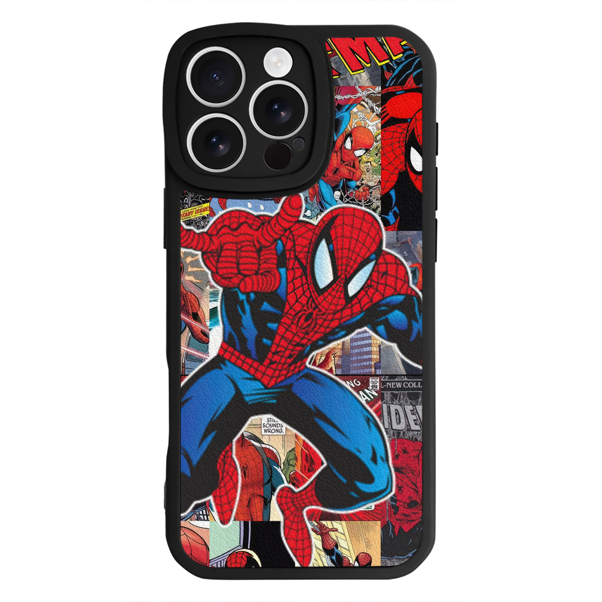 Spider Man スパイダーマン 【iPhone 16シリーズ対応】シリコンスマホケース（レザー調） 材質：シリコン